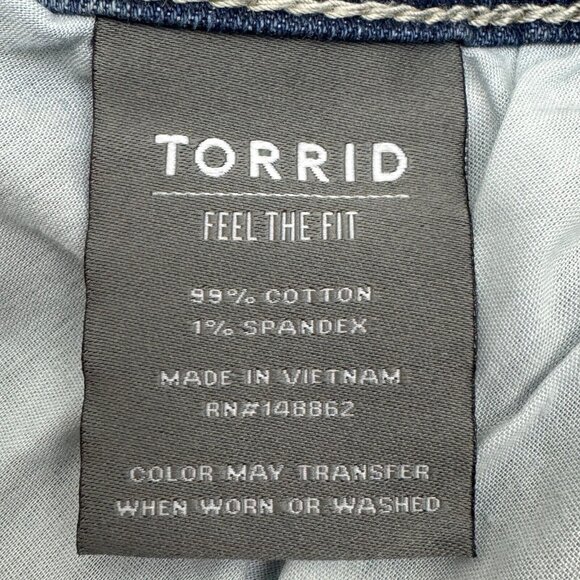 Torrid Boyfriend Straight Vintage Stretch Mid-Rise Jean Women +14R 2 In The Bush - Picture 6 of 9